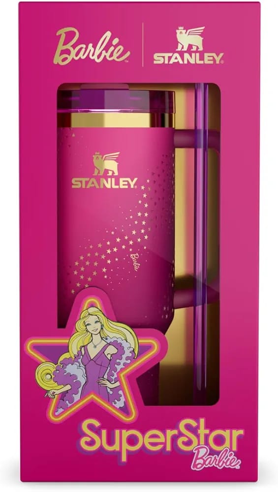 Barbie™ x Stanley SuperStar Quencher Tumbler – Glam Pink Glitter Edition