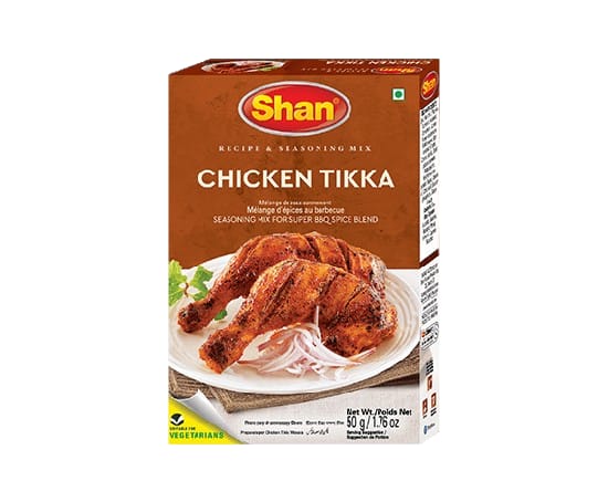 Shan Chicken Tikka Recipe & Seasoning Mix 50gm – Authentic BBQ Chicken Tikka Masala