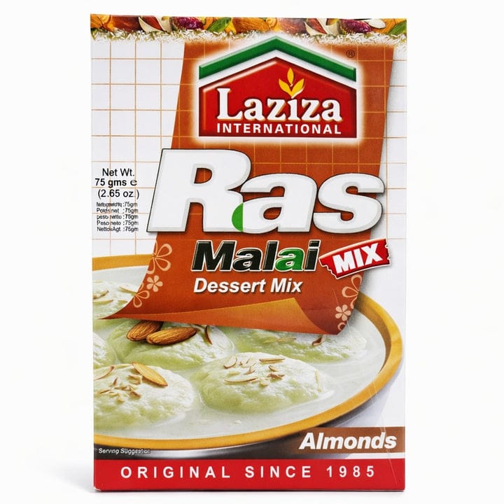 Laziza Rasmalai Mix Almond Flavor 75gm – Traditional Dessert Mix