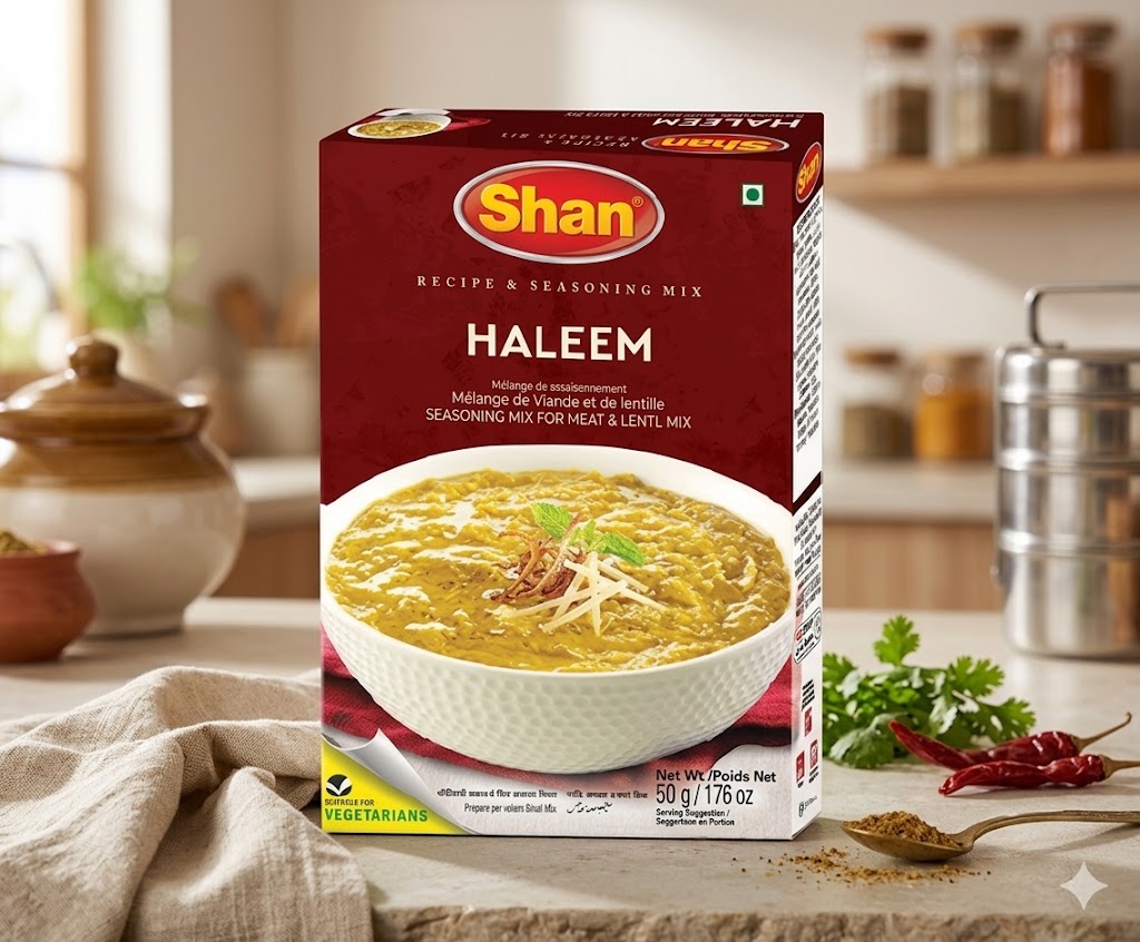 Shan Haleem Recipe & Seasoning Mix 50g – Authentic Traditional Pakistani Haleem Masala