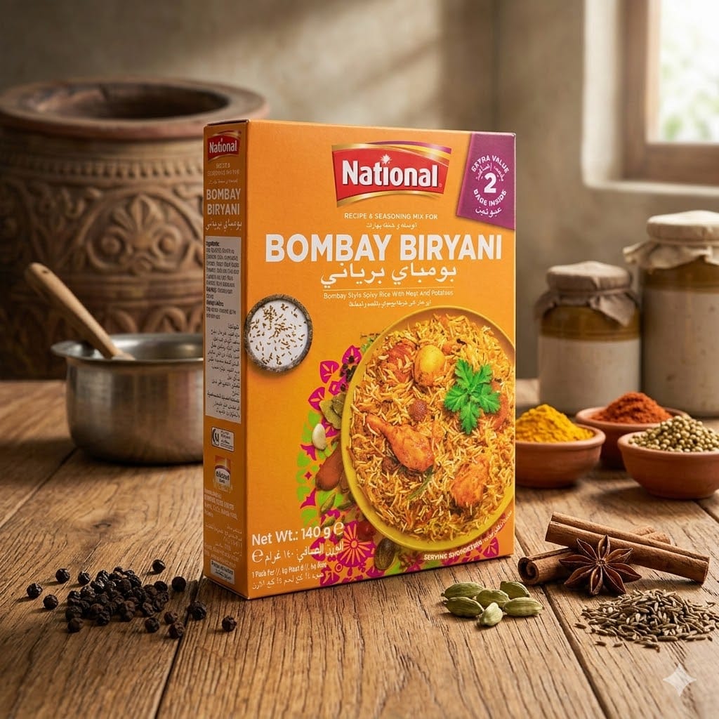 National Bombay Biryani Masala 140gm Double Pack – Authentic Bombay Style Biryani Spice Mix