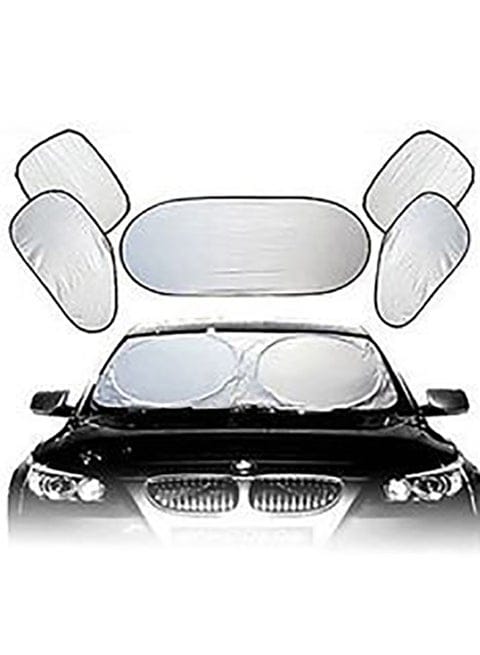 Universal 6-Piece Car Windshield Sun Shade Set – Foldable UV Protection Window Sunshades for Cars, SUVs & Trucks