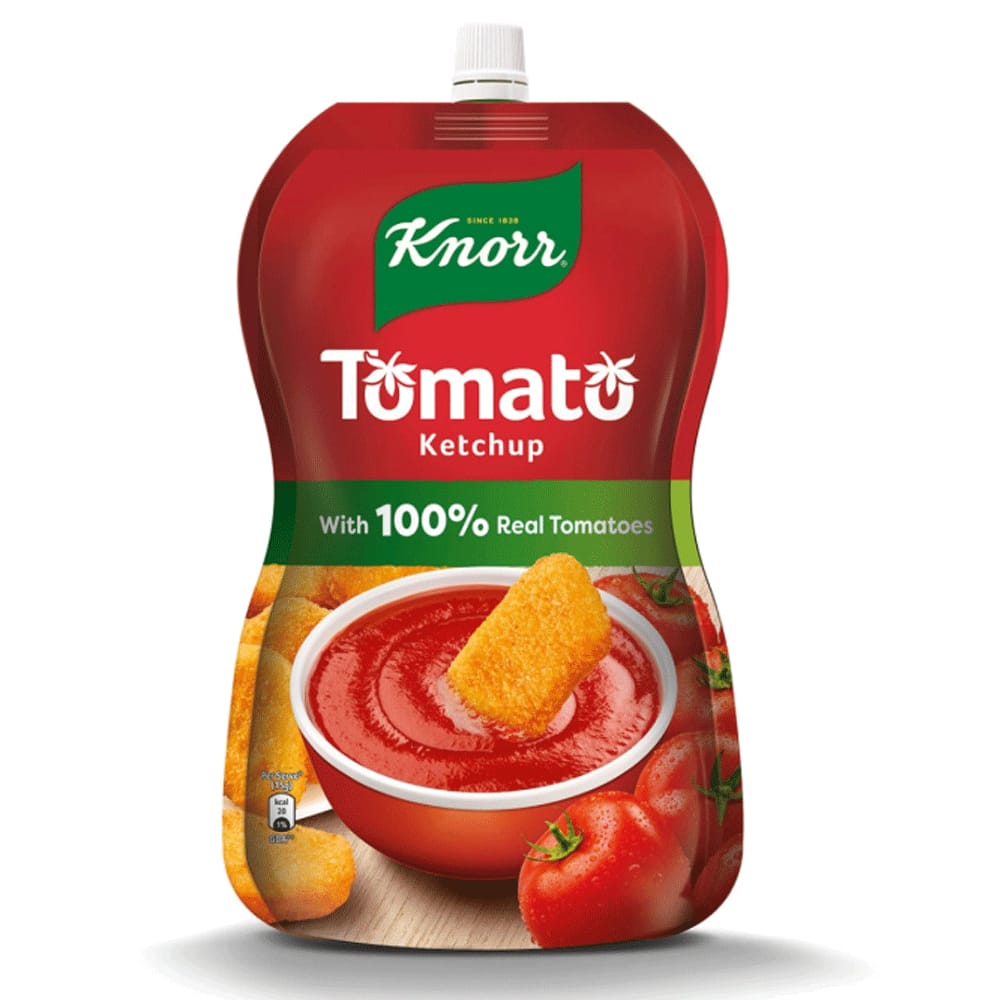 Knorr Tomato Ketchup with 100% Real Tomatoes – Easy Squeeze Pouch